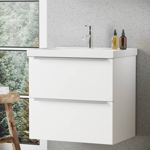 [BV-T-WM-FR-65-HW] 1031 Frankfurt Wastafelmeubel 65 Hoogglans Wit