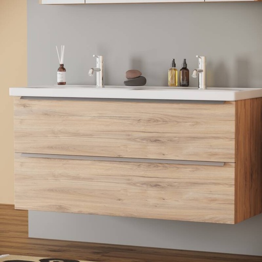 [BV-T-WM-FR-120-DO] 1158 Frankfurt Wastafelmeubel 120 Dorado