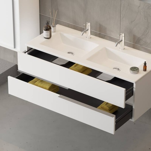 [BV-A-WM-ES-120-HW] 1020 Essen Wastafelmeubel 120 Hoogglans Wit