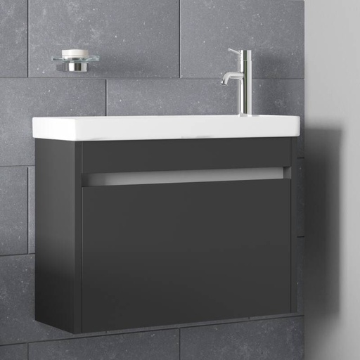 [BV-WM-VE-60-MZ] 1057 Venlo Wastafelmeubel 60 Mat Zwart