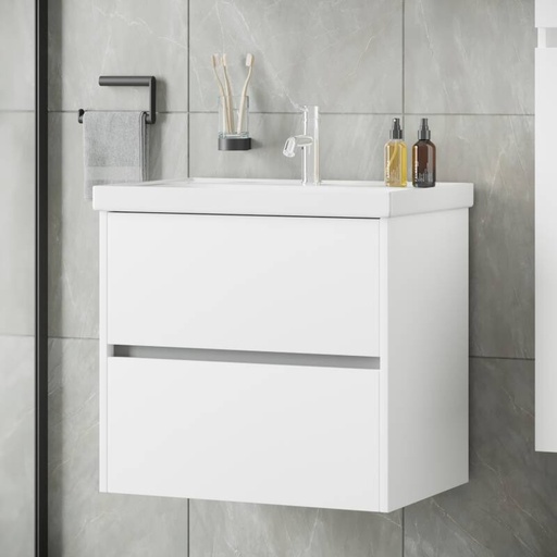 [BV-T-WM-BE-65-HW] 1023 Berlin Wastafelmeubel 65 Hoogglans Wit